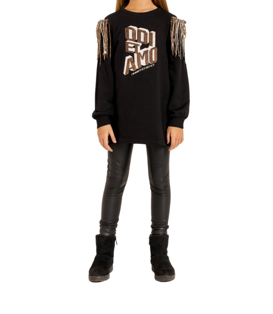 Maxi Felpa Bimba Odi Et Amo