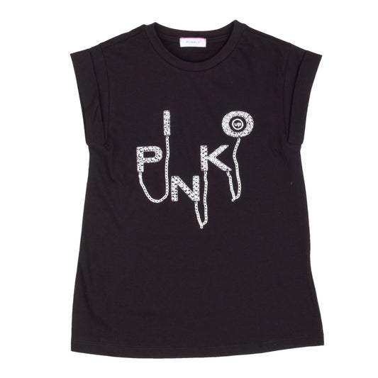 T-Shirt Pinko Con Pietre E Catene